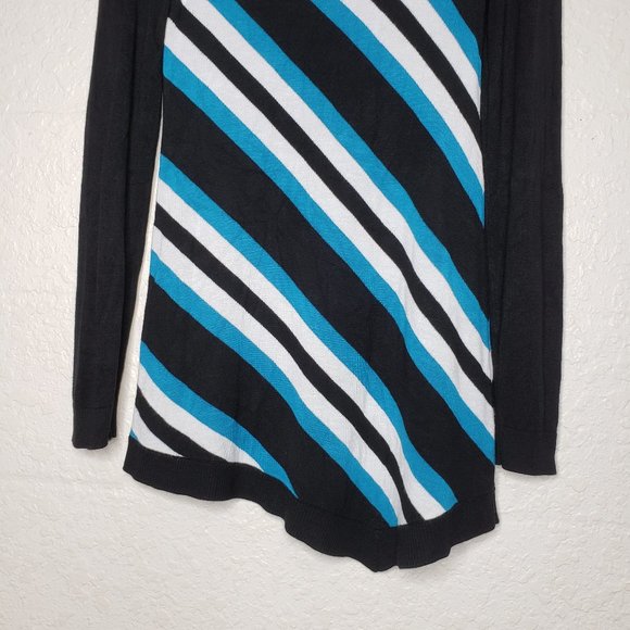 WHBM Black and Blue Asymmetric Hem Sweater Dress S - Picture 11 of 16